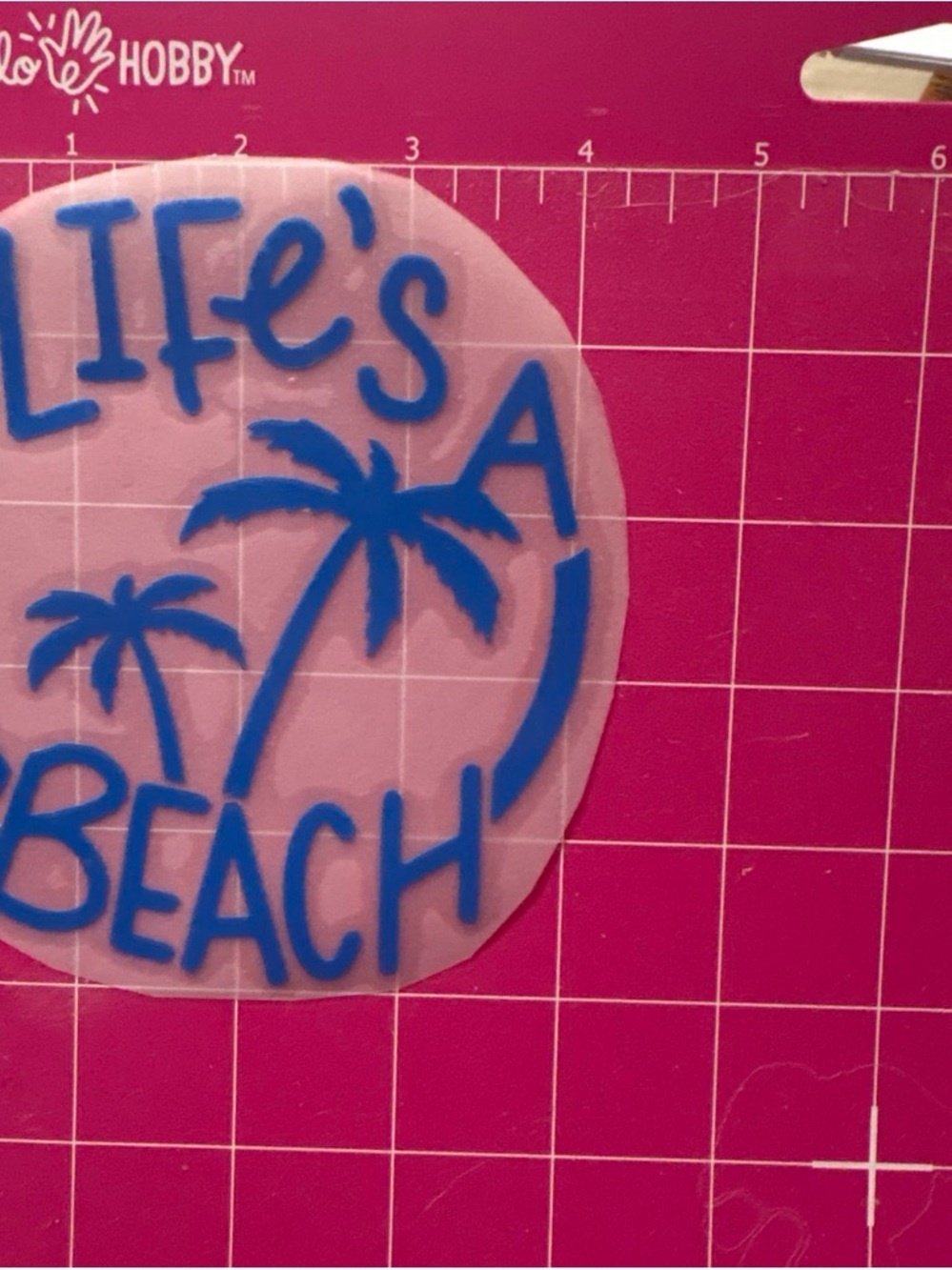 Beach vinyl Swim Sticker -and Blue "Life's a Beach"